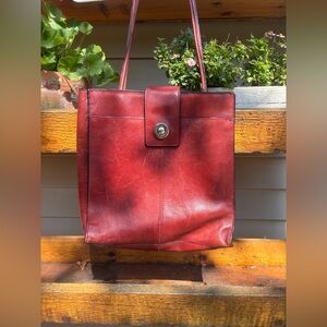 🍂 Wilson’s Leather Vintage 90s Medium Shoulder Bag Tote in Brick Red